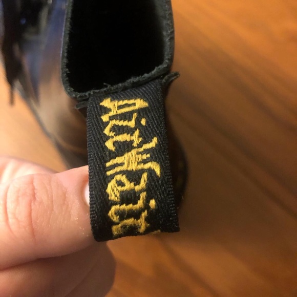 platform leather jadon doc martens with ribbon laces - Picture 3 of 3